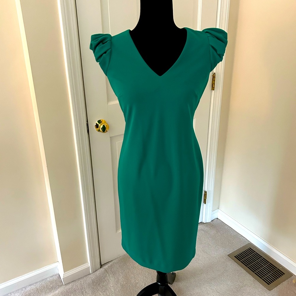 Calvin Klein short sleeve green dress